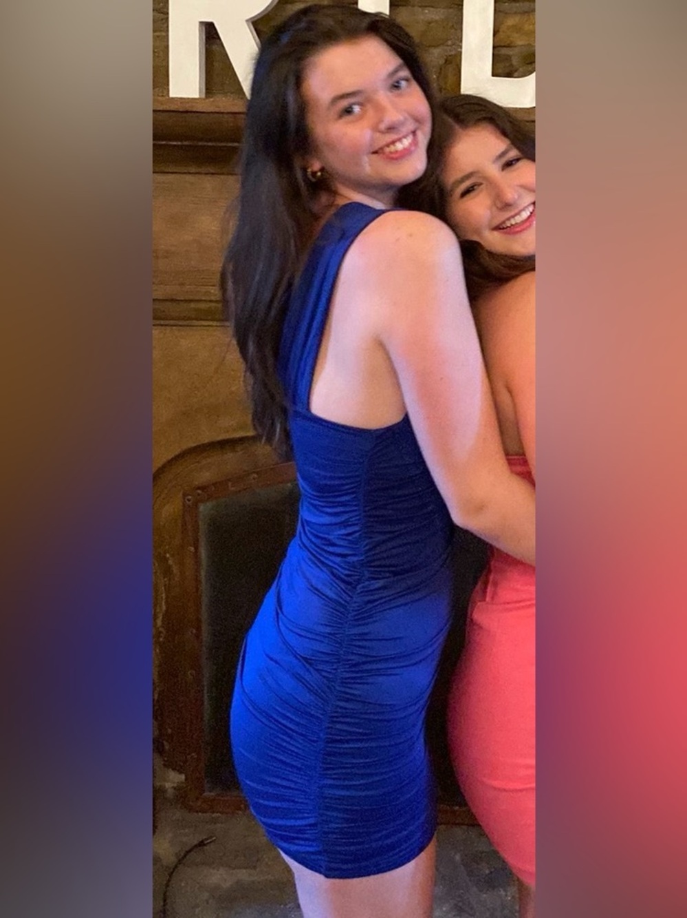 Royal Blue Ruched Bodycon Dress